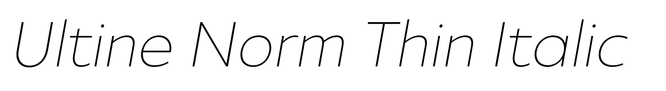 Ultine Norm Thin Italic